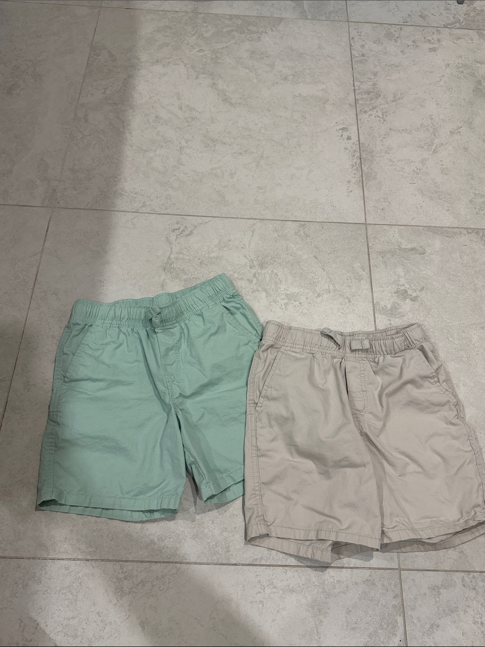Cat & Jack Mint Green and Light Khaki Pull-On Shorts